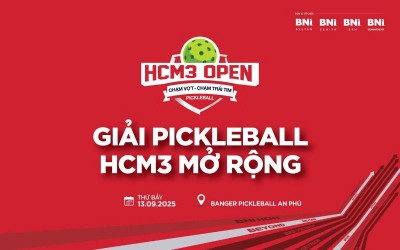 GIẢI ĐẤU PICKLEBALL DOANH NHÂN BNI HCM3 MỞ RỘNG